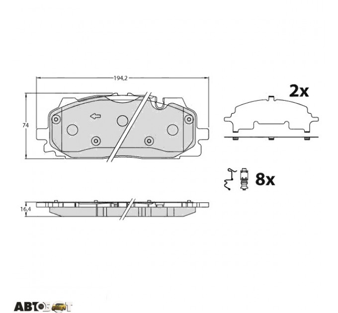 Тормозные колодки TRW GDB2190, цена: 3 182 грн.