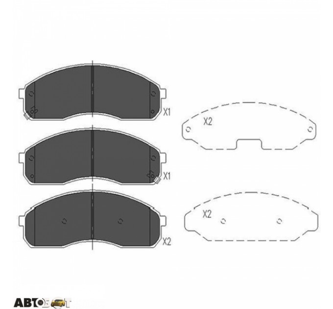 Гальмівні колодки KAVO PARTS KBP-4012, ціна: 993 грн.