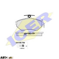 Тормозные колодки ICER 181156700