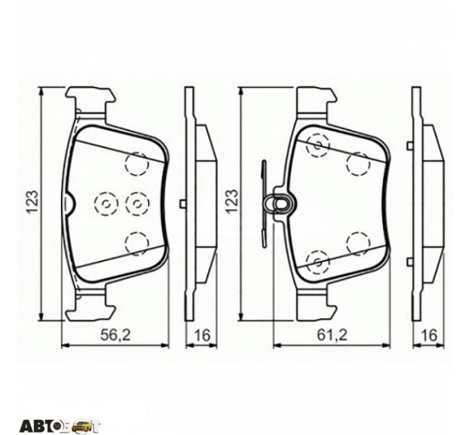 Тормозные колодки Bosch 0 986 494 658, цена: 1 431 грн.