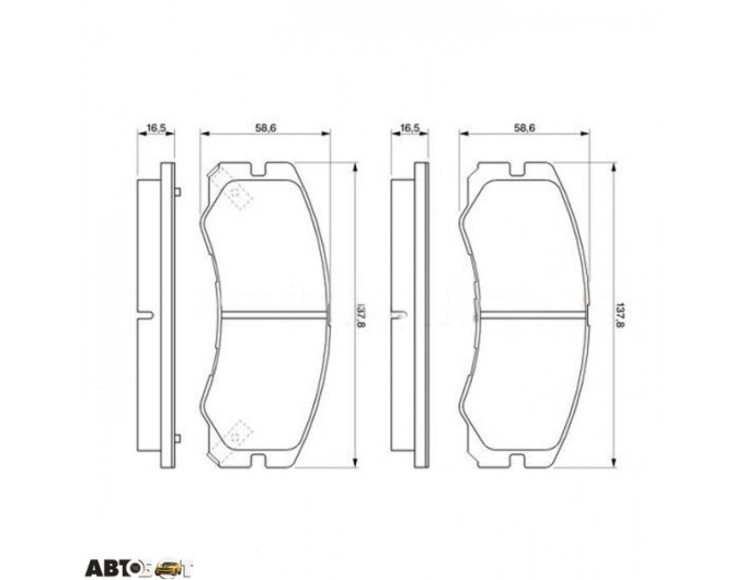 Тормозные колодки Bosch 0 986 424 366, цена: 1 535 грн.