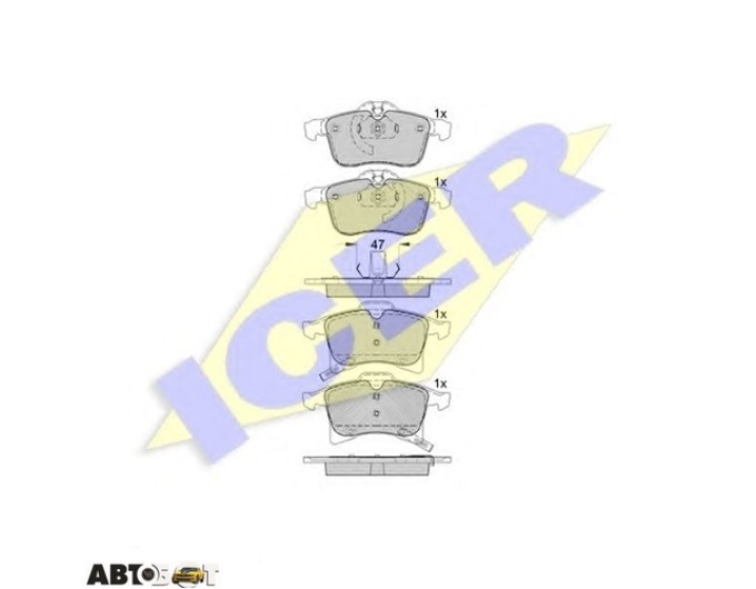 Гальмівні колодки ICER 181592, ціна: 2 478 грн.