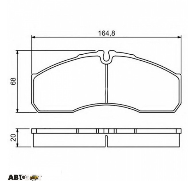 Гальмівні колодки Bosch 0 986 494 266, ціна: 2 343 грн.