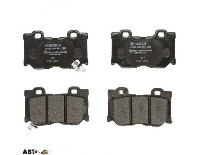 Тормозные колодки Bosch 0 986 494 863, цена: 1 846 грн.
