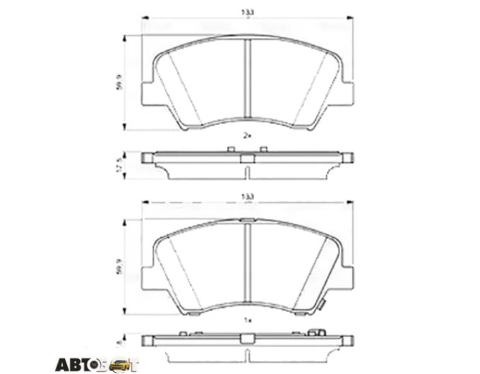 Тормозные колодки Bosch 0 986 494 712, цена: 2 816 грн.