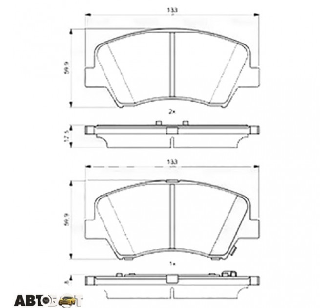 Гальмівні колодки Bosch 0 986 494 712, ціна: 1 533 грн.