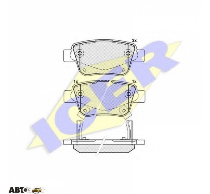 Тормозные колодки ICER 181688, цена: 942 грн.