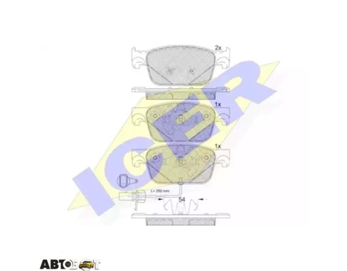 Тормозные колодки ICER 182270, цена: 2 623 грн.