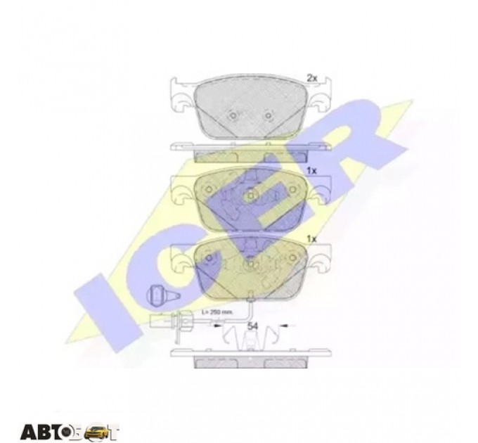 Тормозные колодки ICER 182270, цена: 1 428 грн.