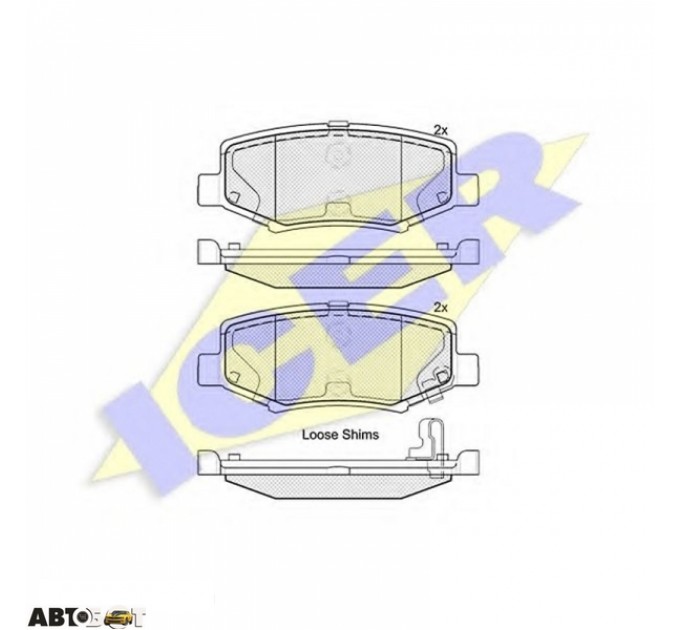 Тормозные колодки ICER 181909, цена: 1 628 грн.