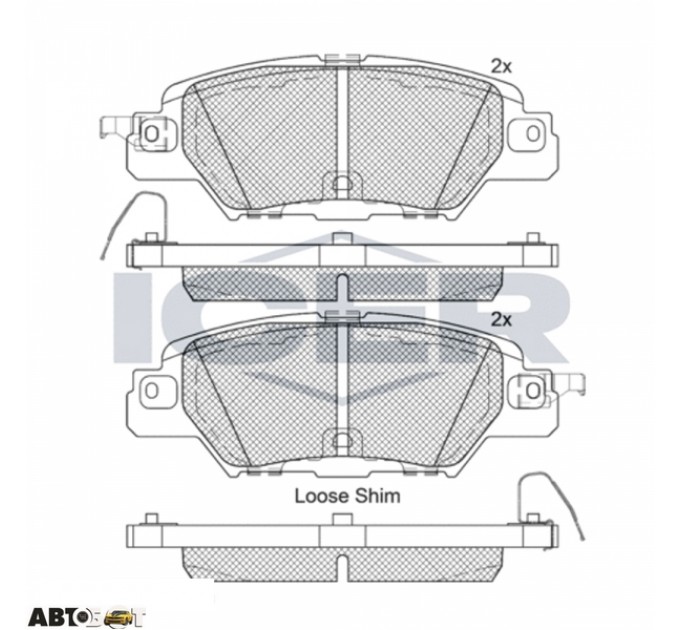 Гальмівні колодки ICER 182258, ціна: 1 299 грн.