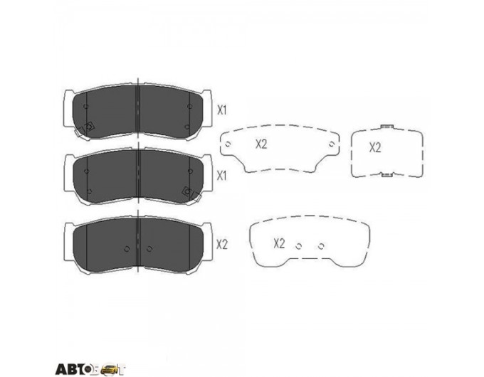 Тормозные колодки KAVO PARTS KBP-3024, цена: 1 517 грн.