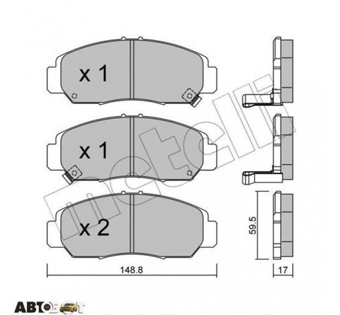 Тормозные колодки METELLI 22-0462-0, цена: 1 269 грн.