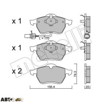 Тормозные колодки METELLI 22-0279-1