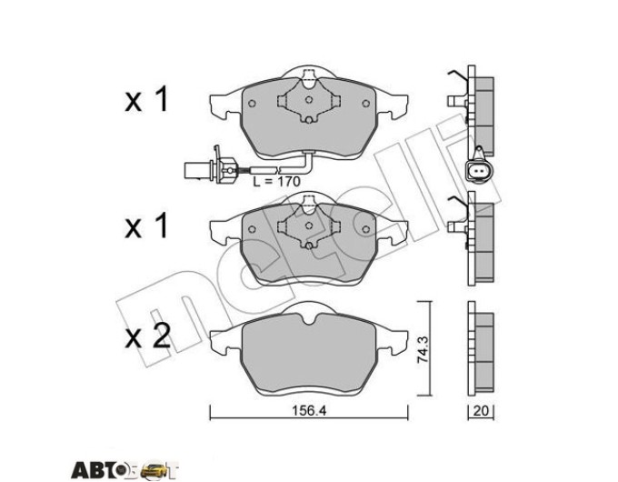 Тормозные колодки METELLI 22-0279-1, цена: 2 415 грн.