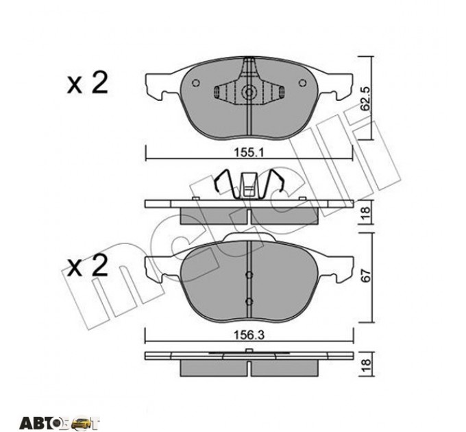 Тормозные колодки METELLI 22-0534-0, цена: 1 019 грн.