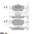 Тормозные колодки METELLI 22-0316-0, цена: 1 695 грн.