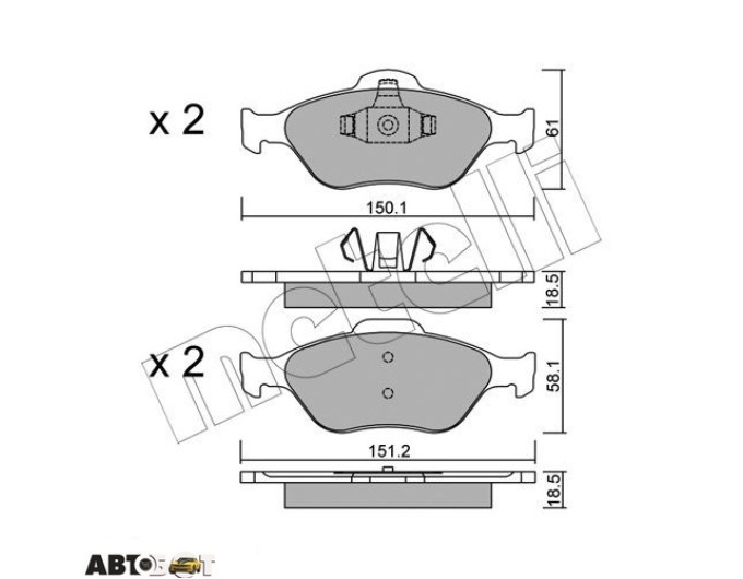 Тормозные колодки METELLI 22-0316-0, цена: 1 695 грн.