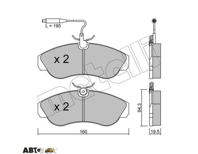 Тормозные колодки METELLI 22-0155-0, цена: 2 604 грн.