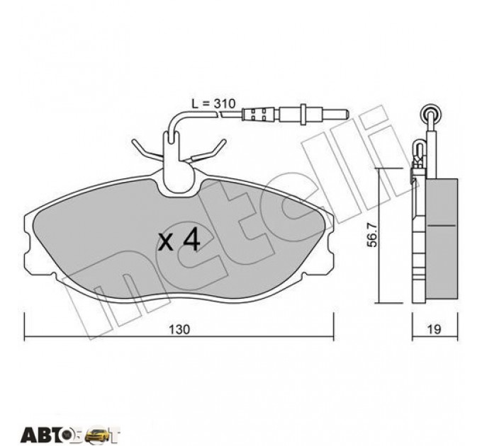 Тормозные колодки METELLI 22-0214-0, цена: 1 229 грн.