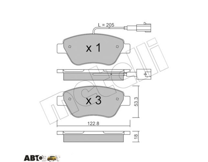 Тормозные колодки METELLI 22-0321-0, цена: 1 627 грн.