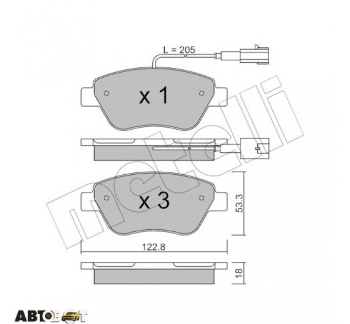 Тормозные колодки METELLI 22-0321-0, цена: 895 грн.