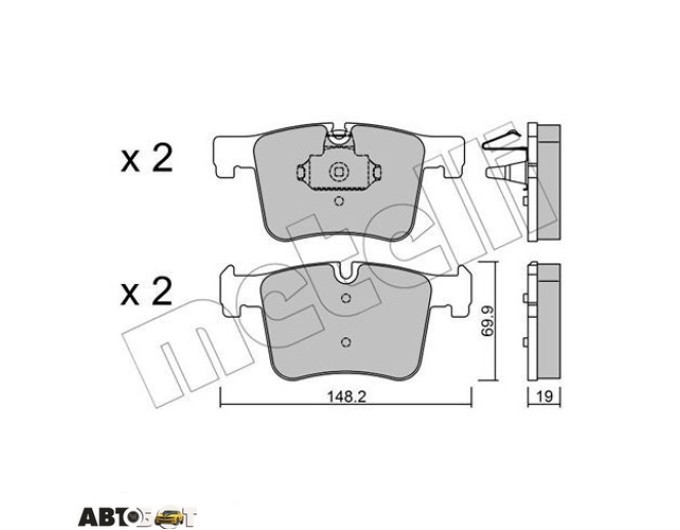 Тормозные колодки METELLI 22-0961-0, цена: 2 560 грн.