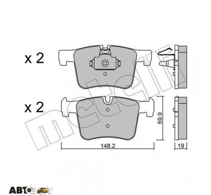 Тормозные колодки METELLI 22-0961-0, цена: 1 408 грн.