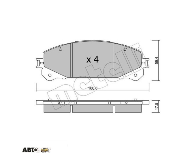 Гальмівні колодки METELLI 22-0938-0, ціна: 2 350 грн.