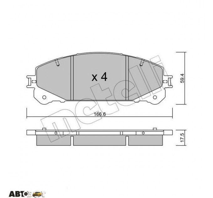 Гальмівні колодки METELLI 22-0938-0, ціна: 1 292 грн.