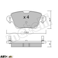 Тормозные колодки METELLI 22-0319-0