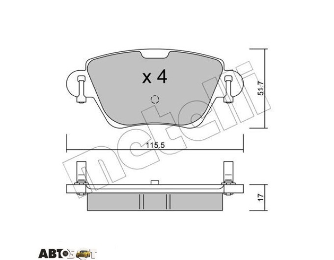 Тормозные колодки METELLI 22-0319-0, цена: 1 570 грн.