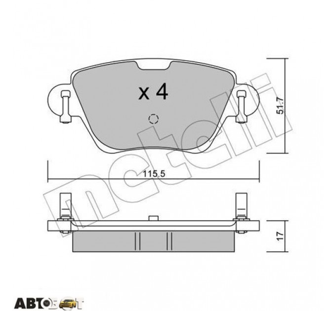 Тормозные колодки METELLI 22-0319-0, цена: 863 грн.