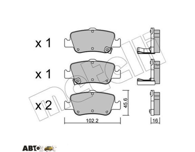 Тормозные колодки METELLI 22-0796-0, цена: 1 627 грн.