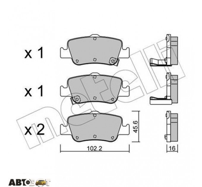 Тормозные колодки METELLI 22-0796-0, цена: 895 грн.