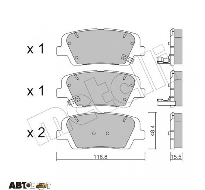 Тормозные колодки METELLI 22-0901-0, цена: 1 302 грн.