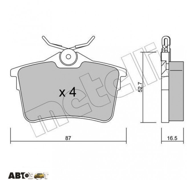 Тормозные колодки METELLI 22-0773-0, цена: 2 110 грн.