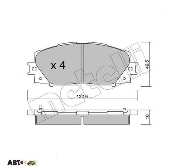 Гальмівні колодки METELLI 22-0745-1, ціна: 928 грн.