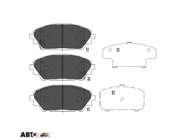 Тормозные колодки KAVO PARTS KBP-4571, цена: 1 943 грн.