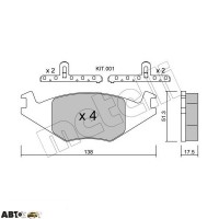 Гальмівні колодки METELLI 22-0047-0K