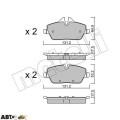 Тормозные колодки METELLI 22-0664-0, цена: 2 586 грн.