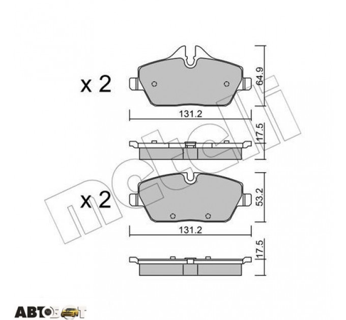 Тормозные колодки METELLI 22-0664-0, цена: 1 422 грн.