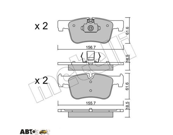 Тормозные колодки METELLI 22-0960-0, цена: 2 355 грн.