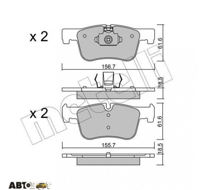 Тормозные колодки METELLI 22-0960-0, цена: 1 295 грн.