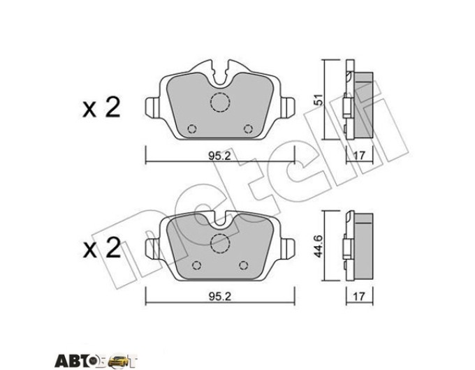 Тормозные колодки METELLI 22-0641-0, цена: 1 365 грн.