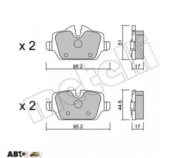 Тормозные колодки METELLI 22-0641-0, цена: 750 грн.