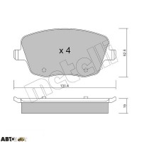 Гальмівні колодки METELLI 22-0547-0