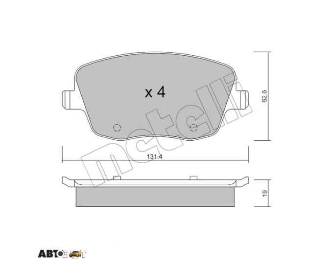 Тормозные колодки METELLI 22-0547-0, цена: 2 248 грн.