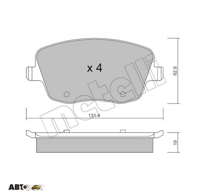 Тормозные колодки METELLI 22-0547-0, цена: 1 236 грн.