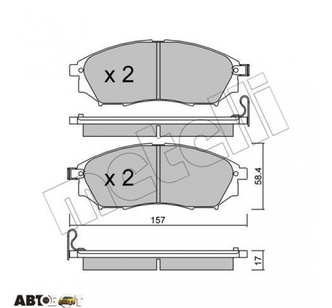 Тормозные колодки METELLI 22-0819-0, цена: 1 039 грн.